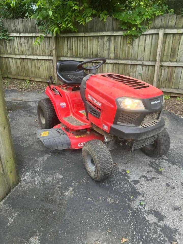 Red riding mower back in working order